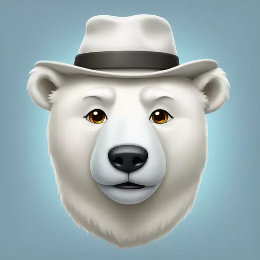 polar bear with hat emoji