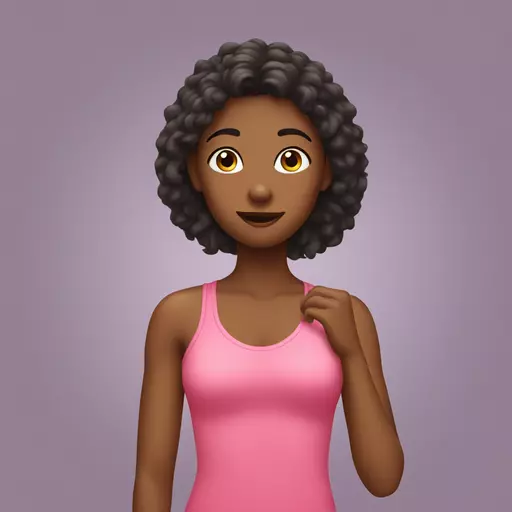Girl with armpit hairs emoji