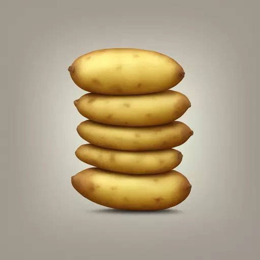 A stack of potatoes emoji