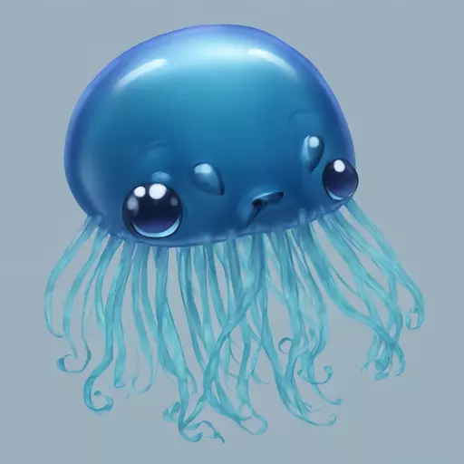 🐺🪼 blue wolf jellyfish  emoji