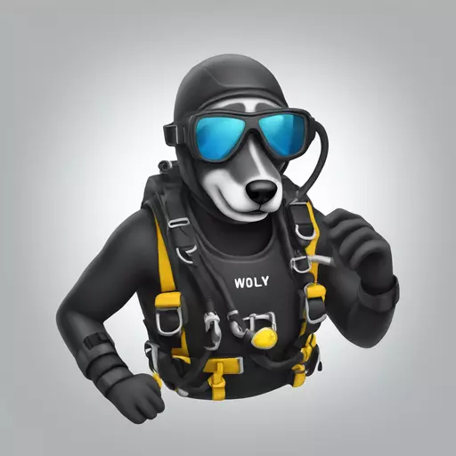 wolfy scuba diving emoji