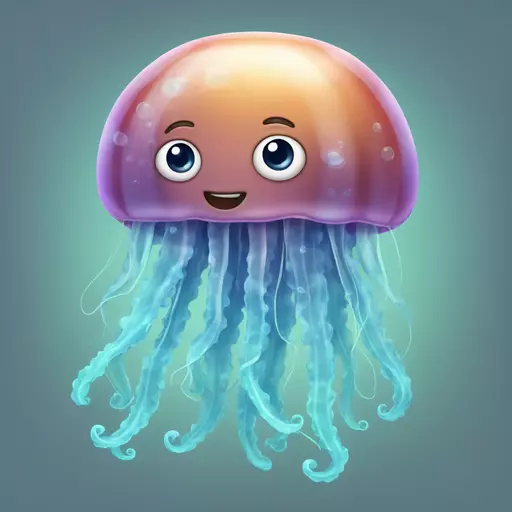 Cute jellyfish emoji