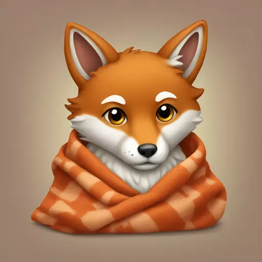 fox in blanket emoji