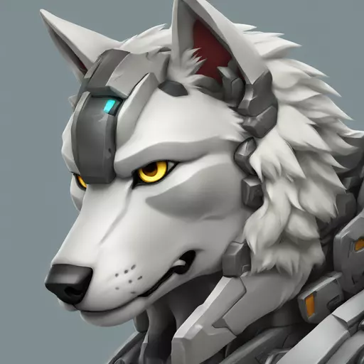 mecha wolf emoji