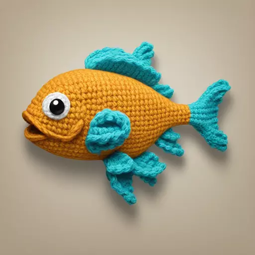 a fish is crochet emoji