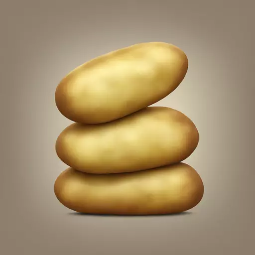 A stack of potatoes emoji
