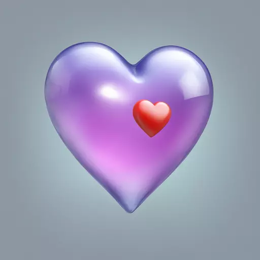 3d glass heart emoji