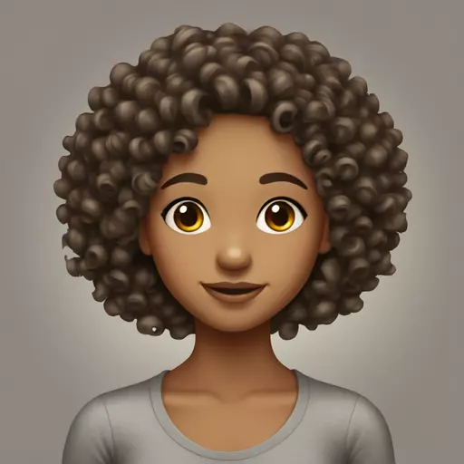 Beautiful mixed-race girl with curly hair emoji