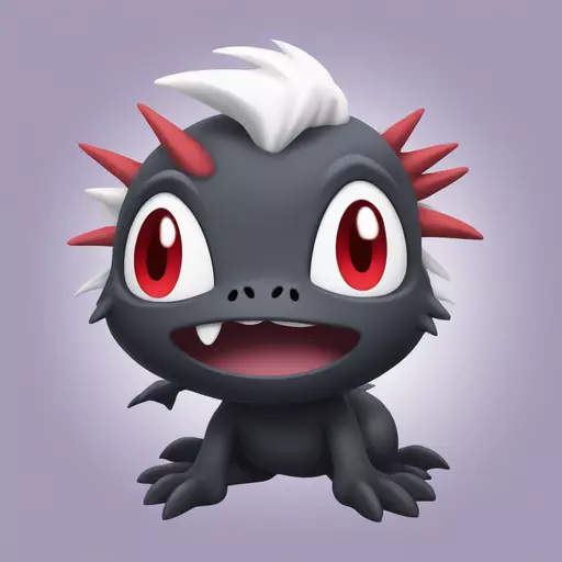 Make me the Pokémon Darkrai in a cute and small style with multiple emotions emoji