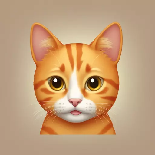 cute orange cat emoji