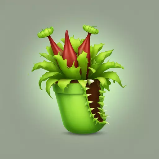 Venus flytrap emoji
