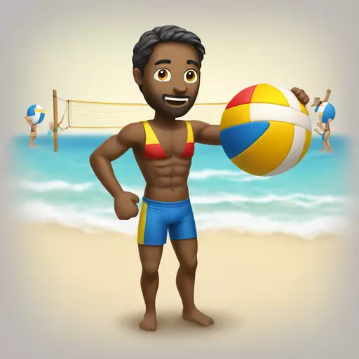beach volley player enjoyer emoji