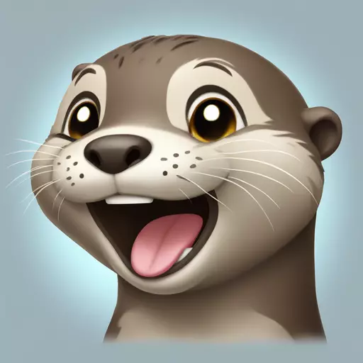 cute, otter, giggle emoji