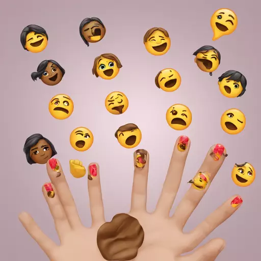 uñas pintadas emoji
