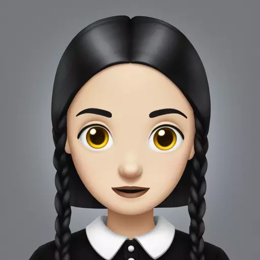  Wednesday Addams emoji