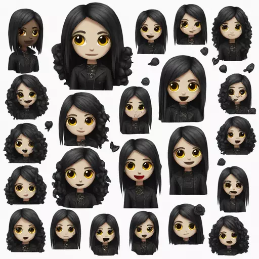 Girl goth emoji