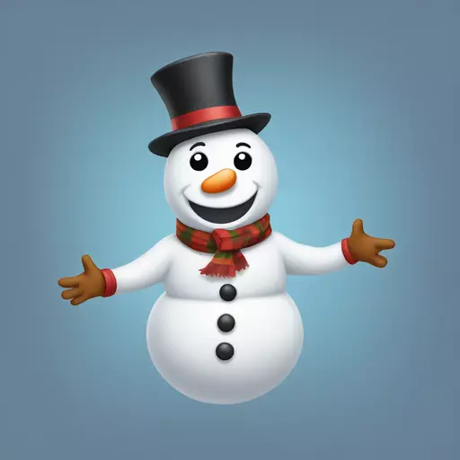 Snowman dancing emoji