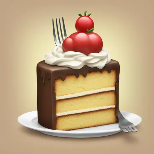 cake with fork emoji