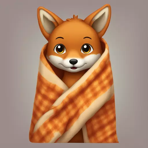 fox in blanket emoji