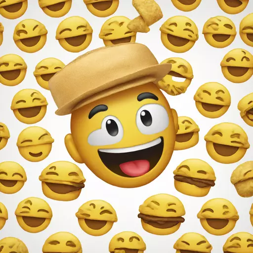 happy face emoji with a McDonalds hat emoji