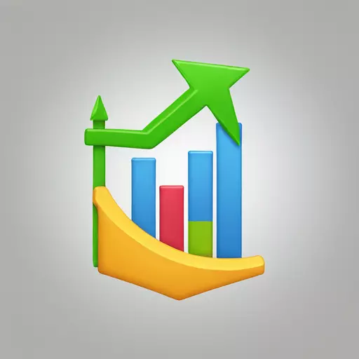 barchart with arrow up emoji