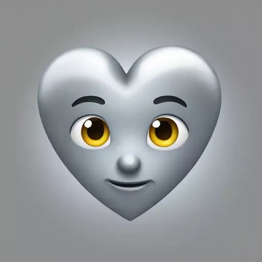 silver heart emoji