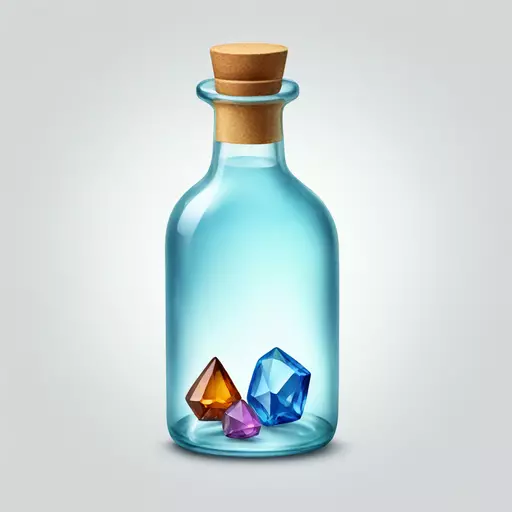 bottle and gem on white emoji