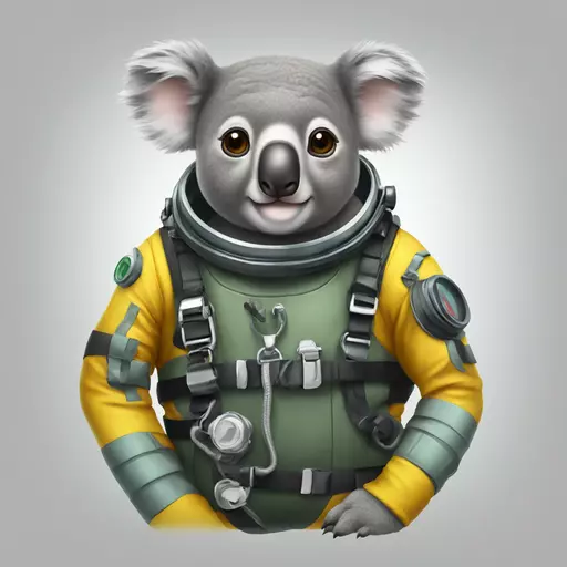 koala in diving suit emoji