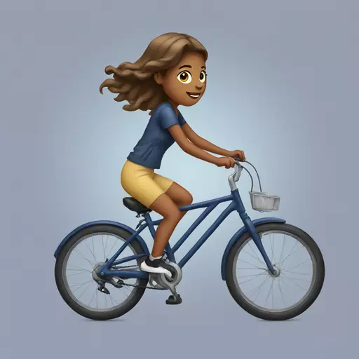Girl on a bike  emoji