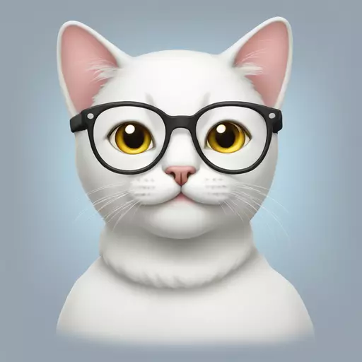 Cat wear a glasses  emoji