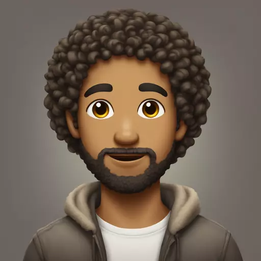 lightskin guy with curly hair and goatie beard, and piercings emoji