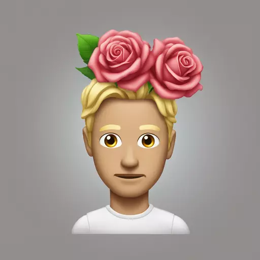 his head turned into rose while the prisoner is cleaning up emoji