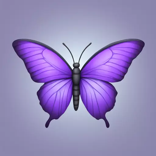 Purple butterfly with sharp wings emoji