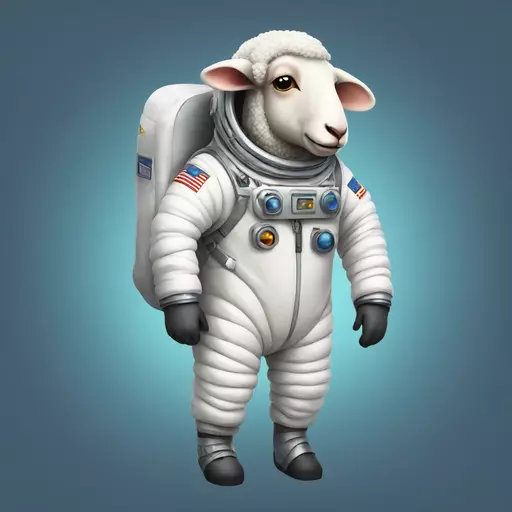sheep in spacesuit emoji