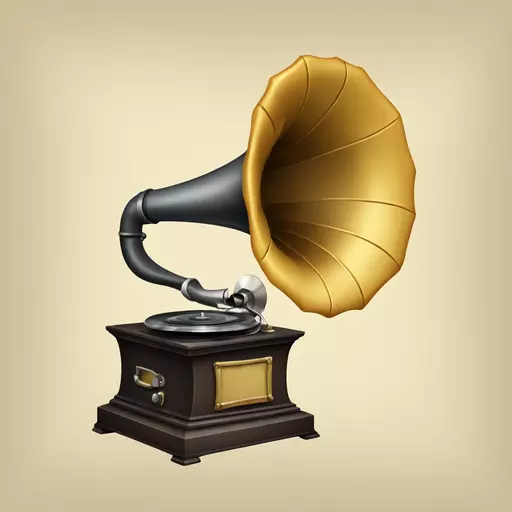 cartoon vintage gramophone emoji