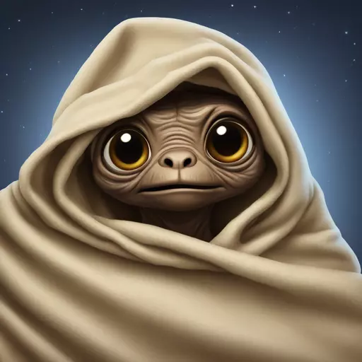 E.T. wrapped in a blanket emoji