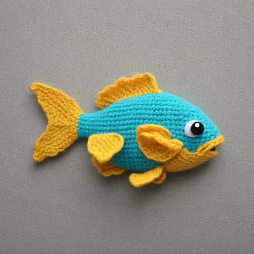 a fish is crochet emoji