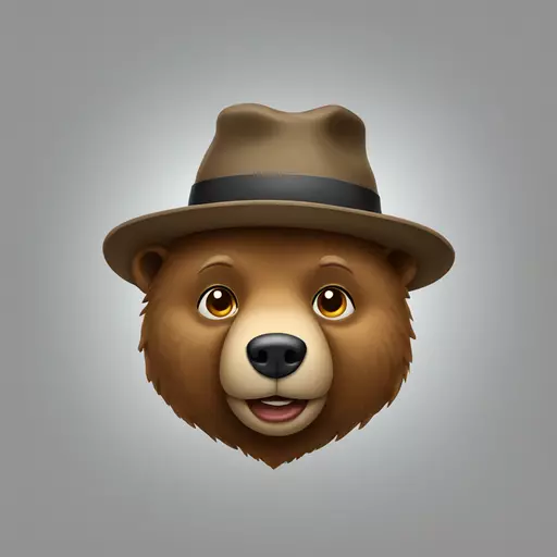 bear with hat emoji