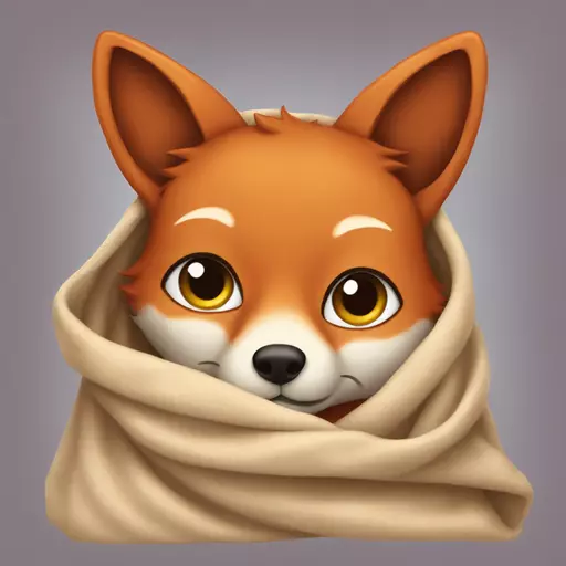 fox in blanket emoji