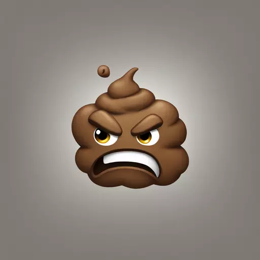 Angry poop emoji