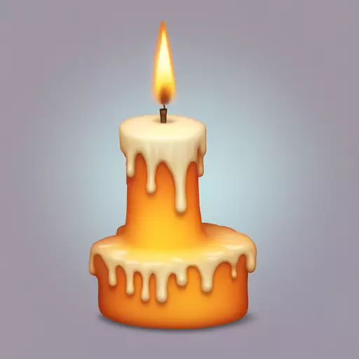 melting candle emoji