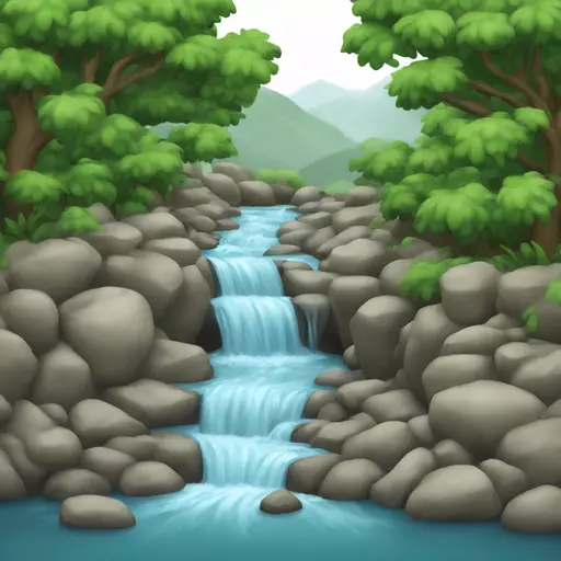 river with water flowing emoji