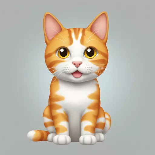Cute orange and white tabby cat emoji