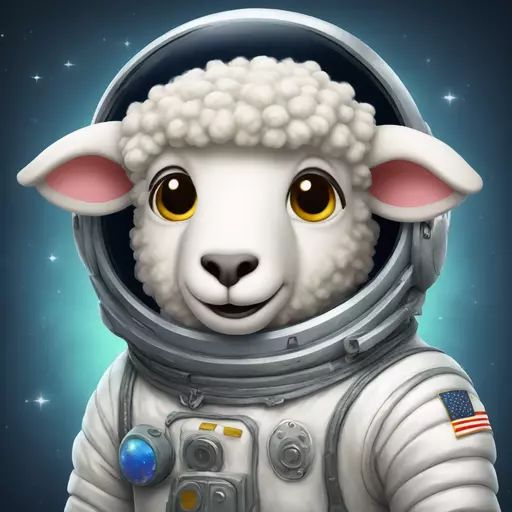 sheep in spacesuit emoji