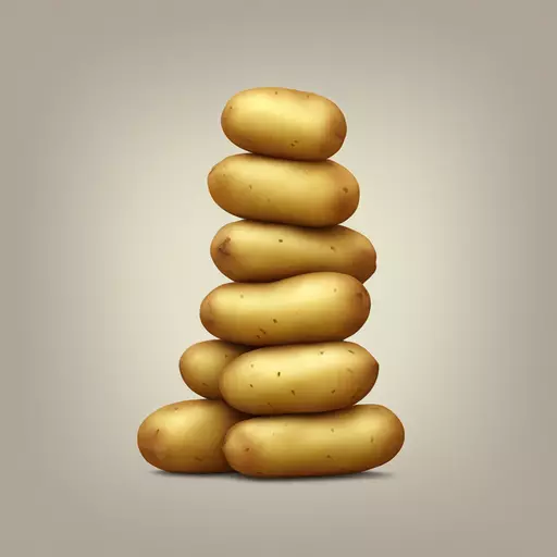 A stack of potatoes emoji