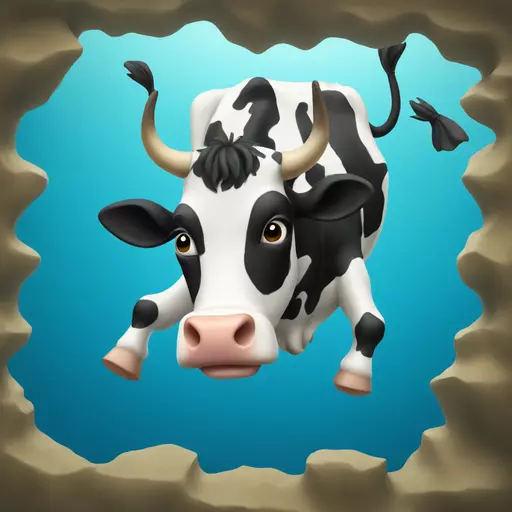 cow diving emoji
