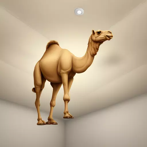 What begins with C? Camel on the ceiling. C..c..C.  emoji