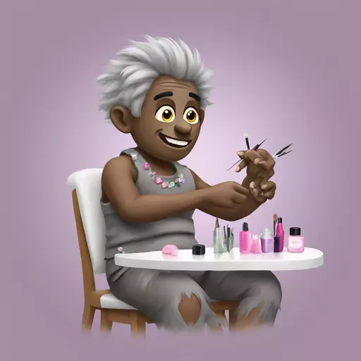 a troll 🧌 getting a manicure 💅 emoji