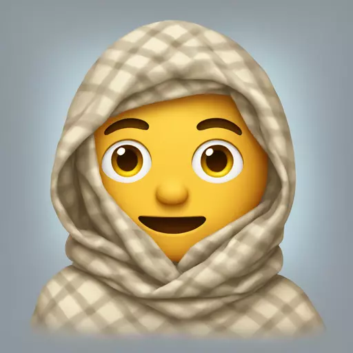 a man wrapped in a blanket emoji