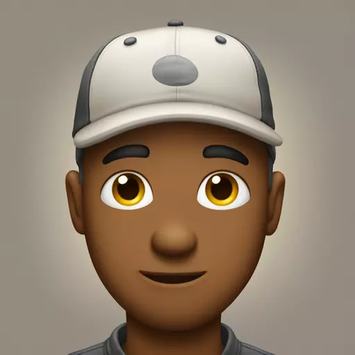 Huggingface emoji but wears a cap emoji
